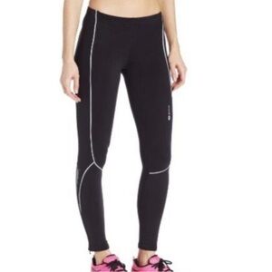 SUGOI Black Subzero Zap Tights with Reflective Trim